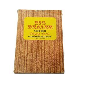 Jumbo Playing Cards Vintage Hong Kong Big Dealer LARGE 7" Over Sized Deck Card